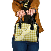 Yellow Hawaii Palaka Shoulder Handbag Hawaiian Pikake Lei