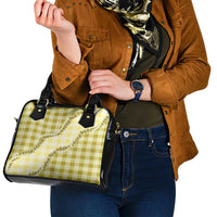 Yellow Hawaii Palaka Shoulder Handbag Hawaiian Pikake Lei