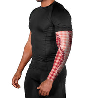 Red Hawaii Palaka Arm Sleeves Hawaiian Pikake Lei