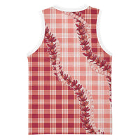 Red Hawaii Palaka Basketball Jersey Hawaiian Pikake Lei