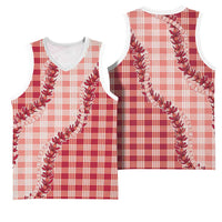 Red Hawaii Palaka Basketball Jersey Hawaiian Pikake Lei