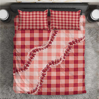 Red Hawaii Palaka Bedding Set Hawaiian Pikake Lei