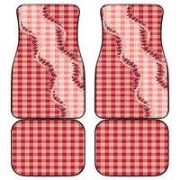 Red Hawaii Palaka Car Mats Hawaiian Pikake Lei