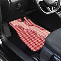 Red Hawaii Palaka Car Mats Hawaiian Pikake Lei