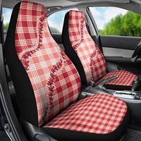 Red Hawaii Palaka Car Seat Cover Hawaiian Pikake Lei
