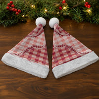 Red Hawaii Palaka Christmas Santa Hat Hawaiian Pikake Lei LT05 - Polynesian Pride