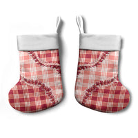 Red Hawaii Palaka Christmas Stocking Hawaiian Pikake Lei LT05 - Polynesian Pride