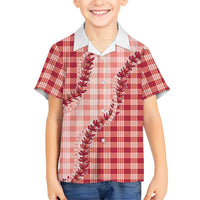 Red Hawaii Palaka Family Matching Puletasi and Hawaiian Shirt Hawaiian Pikake Lei