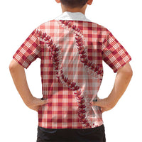 Red Hawaii Palaka Hawaiian Shirt Hawaiian Pikake Lei