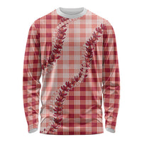 Red Hawaii Palaka Long Sleeve Shirt Hawaiian Pikake Lei