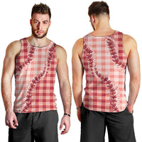 Red Hawaii Palaka Men Tank Top Hawaiian Pikake Lei