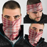 Red Hawaii Palaka Neck Gaiter Hawaiian Pikake Lei