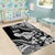 Hawaii Maui Upena Kiloi Area Rug Kakau Tribal Pattern Black Version