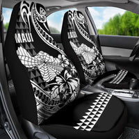 Hawaii Maui Upena Kiloi Car Seat Cover Kakau Tribal Pattern Black Version