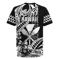 Hawaii Maui Upena Kiloi Rugby Jersey Kakau Tribal Pattern Black Version