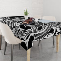 Hawaii Maui Upena Kiloi Tablecloth Kakau Tribal Pattern Black Version