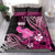 Hawaii Maui Upena Kiloi Bedding Set Kakau Tribal Pattern Pink Version