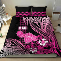 Hawaii Maui Upena Kiloi Bedding Set Kakau Tribal Pattern Pink Version