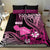 Hawaii Maui Upena Kiloi Bedding Set Kakau Tribal Pattern Pink Version