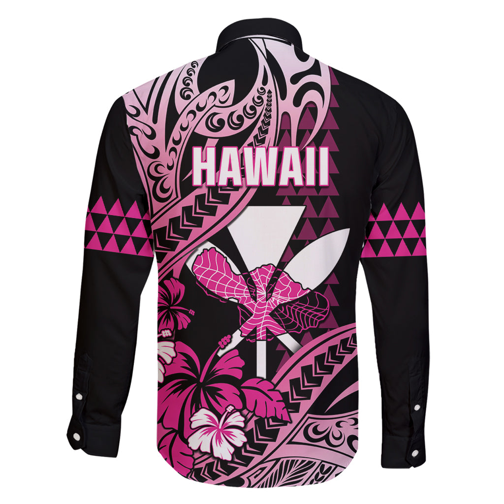 Hawaii Maui Upena Kiloi Family Matching Mermaid Dress and Hawaiian Shirt Kakau Tribal Pattern Pink Version