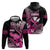 Hawaii Maui Upena Kiloi Hoodie Kakau Tribal Pattern Pink Version