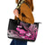 Hawaii Maui Upena Kiloi Leather Tote Bag Kakau Tribal Pattern Pink Version