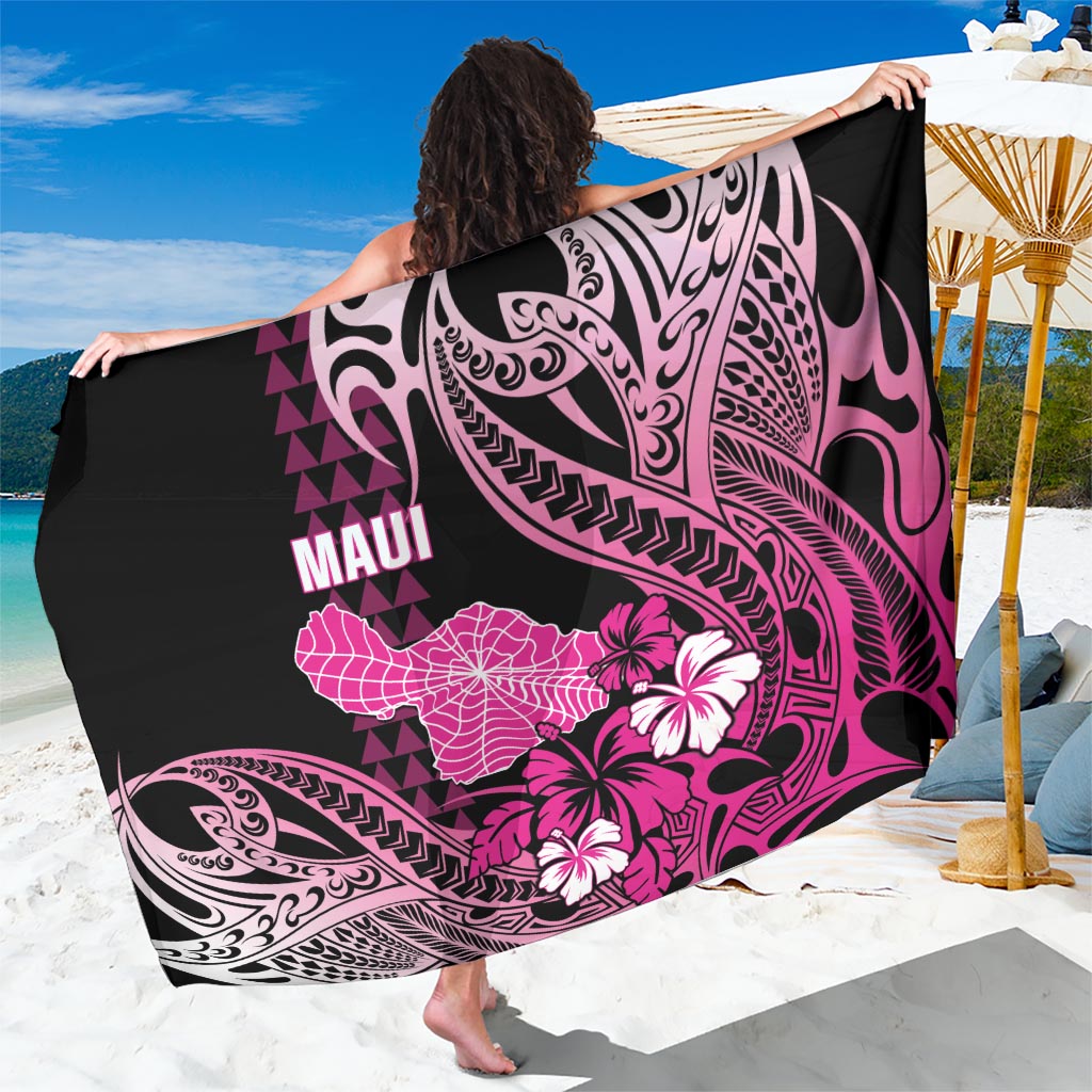 Hawaii Maui Upena Kiloi Sarong Kakau Tribal Pattern Pink Version
