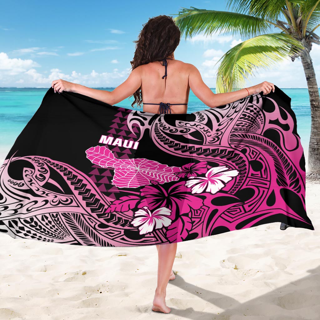 Hawaii Maui Upena Kiloi Sarong Kakau Tribal Pattern Pink Version