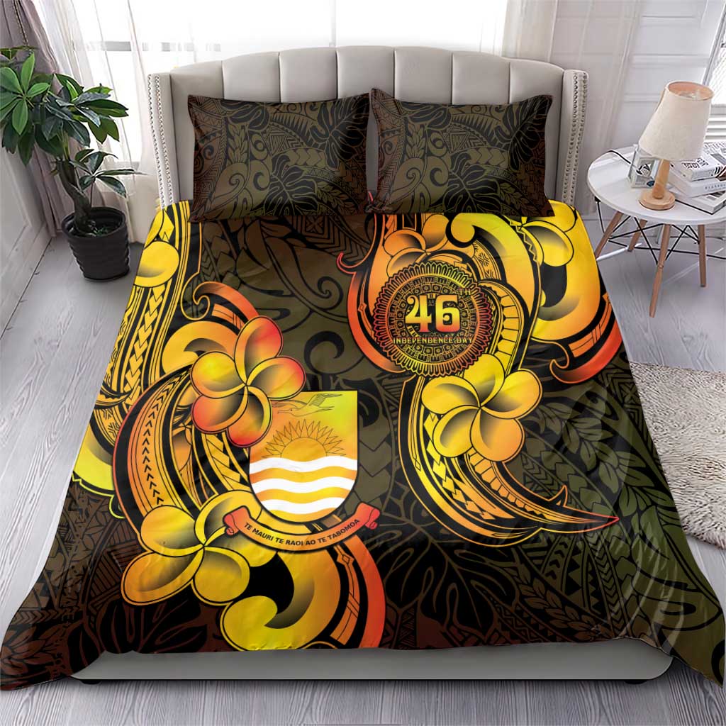 Personalised Kiribati Independence Day Bedding Set 46th Anniversary