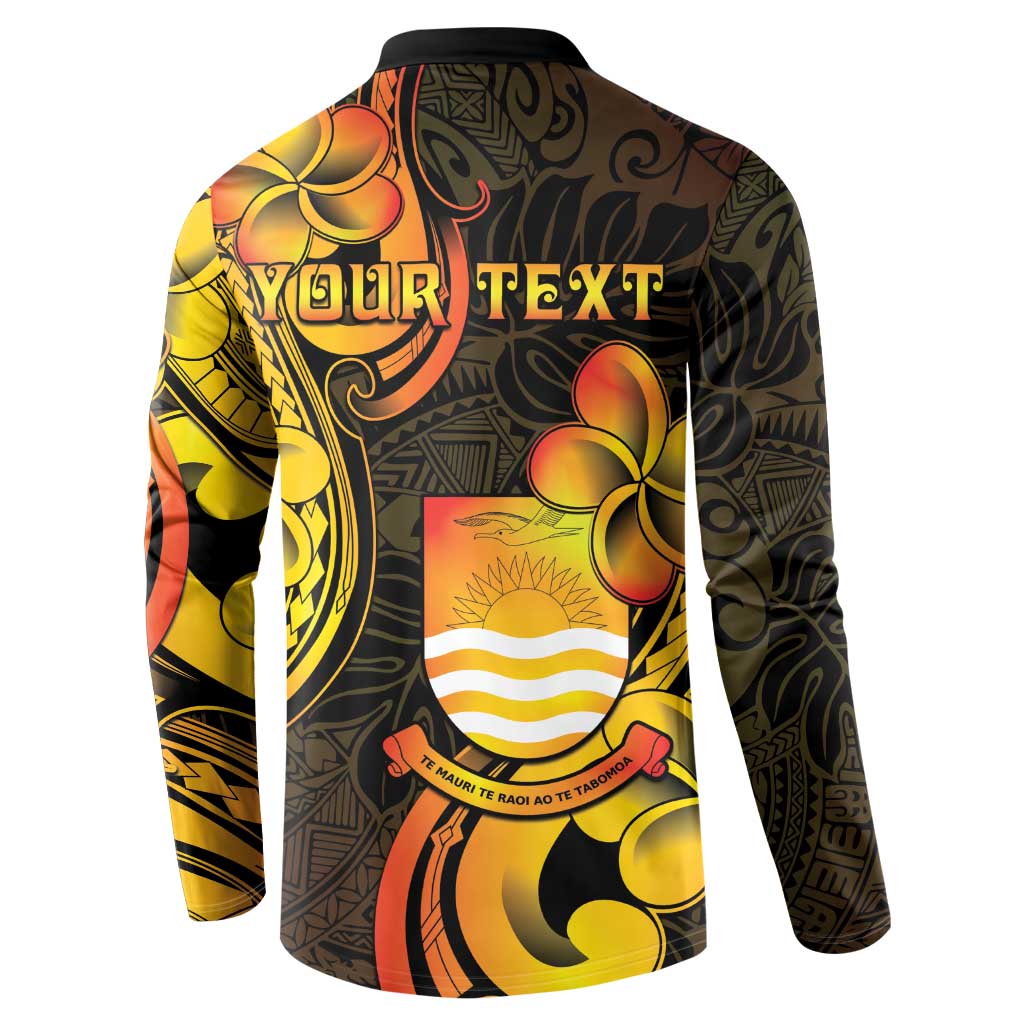 Personalised Kiribati Independence Day Button Sweatshirt 46th Anniversary