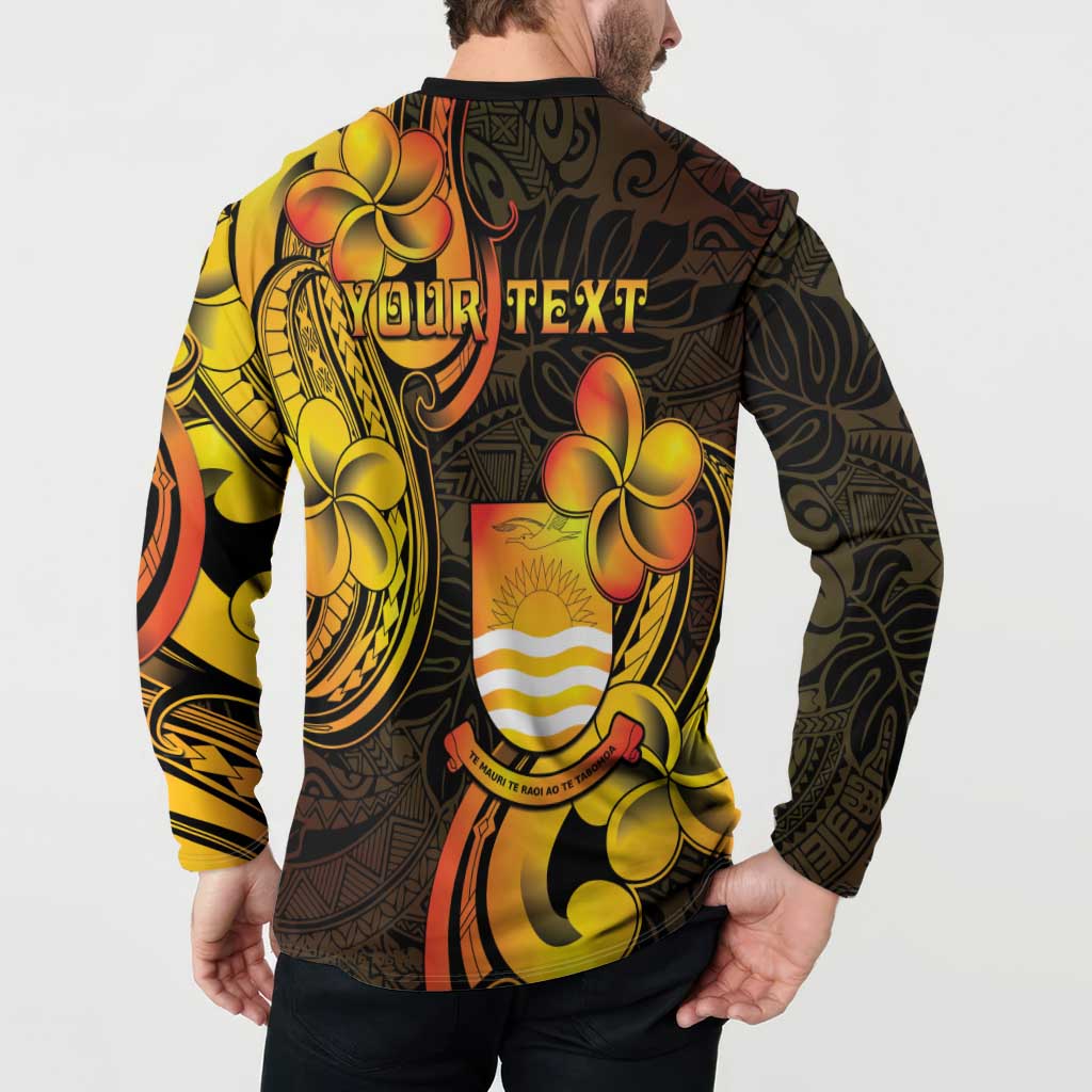 Personalised Kiribati Independence Day Button Sweatshirt 46th Anniversary