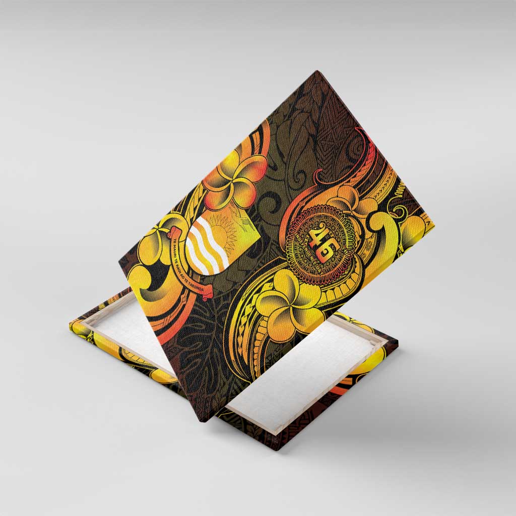 Personalised Kiribati Independence Day Canvas Wall Art 46th Anniversary