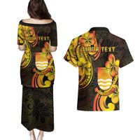 Personalised Kiribati Independence Day Couples Matching Puletasi and Hawaiian Shirt 46th Anniversary