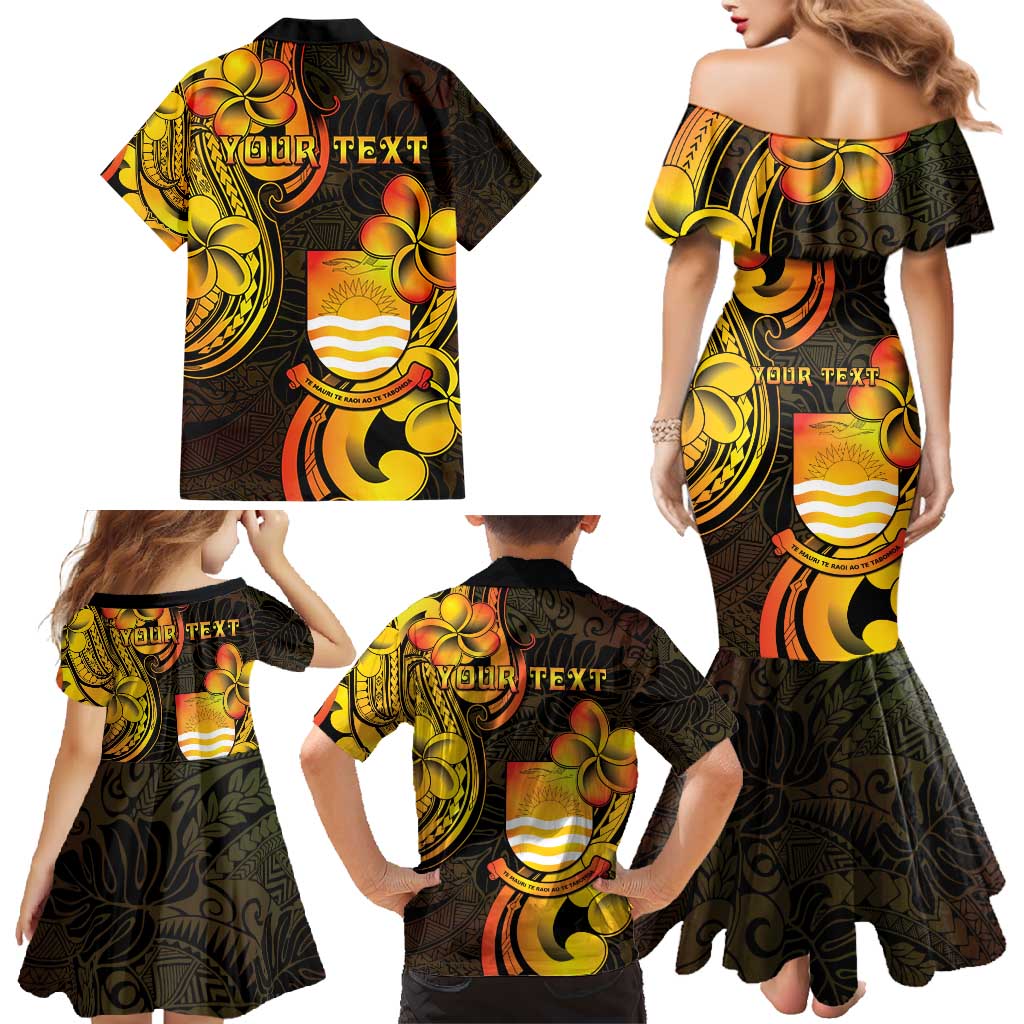 Personalised Kiribati Independence Day Family Matching Mermaid Dress and Hawaiian Shirt 46th Anniversary