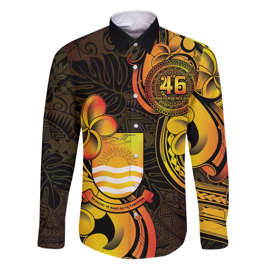 Personalised Kiribati Independence Day Family Matching Summer Maxi Dress and Hawaiian Shirt 46th Anniversary