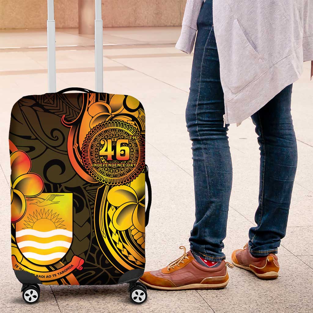 Personalised Kiribati Independence Day Luggage Cover 46th Anniversary