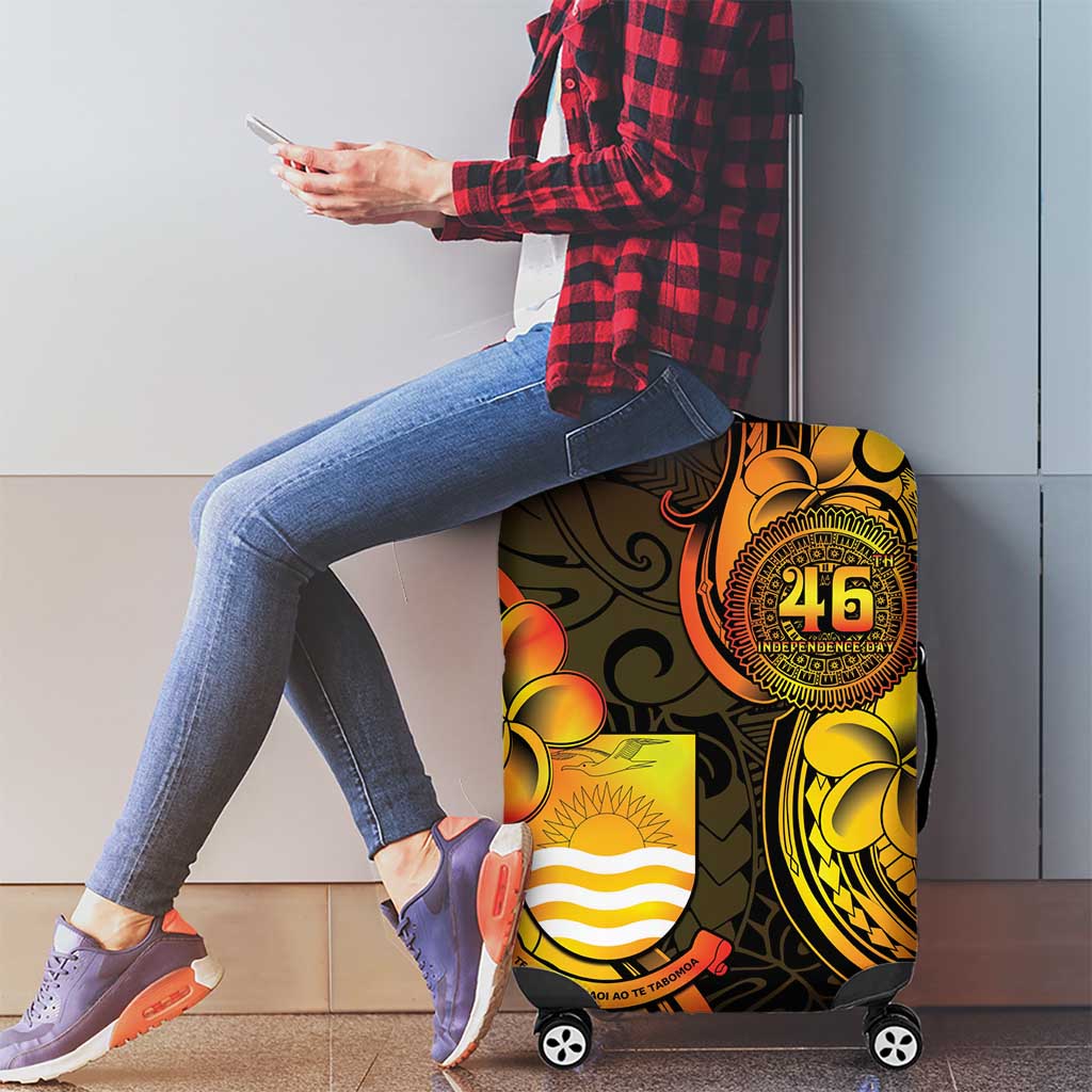 Personalised Kiribati Independence Day Luggage Cover 46th Anniversary