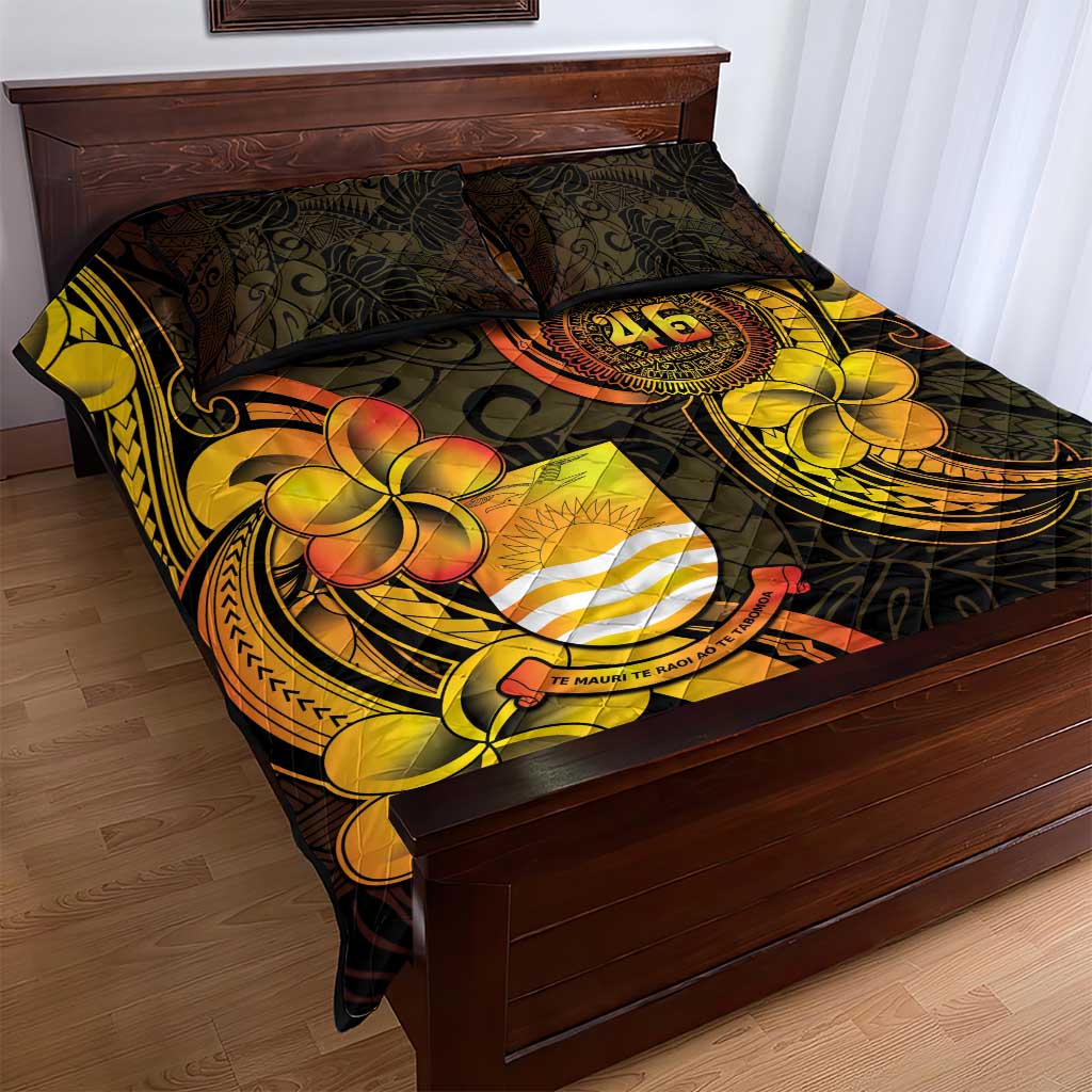 Personalised Kiribati Independence Day Quilt Bed Set 46th Anniversary