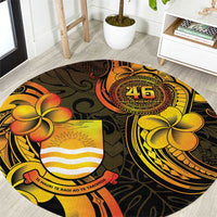 Personalised Kiribati Independence Day Round Carpet 46th Anniversary