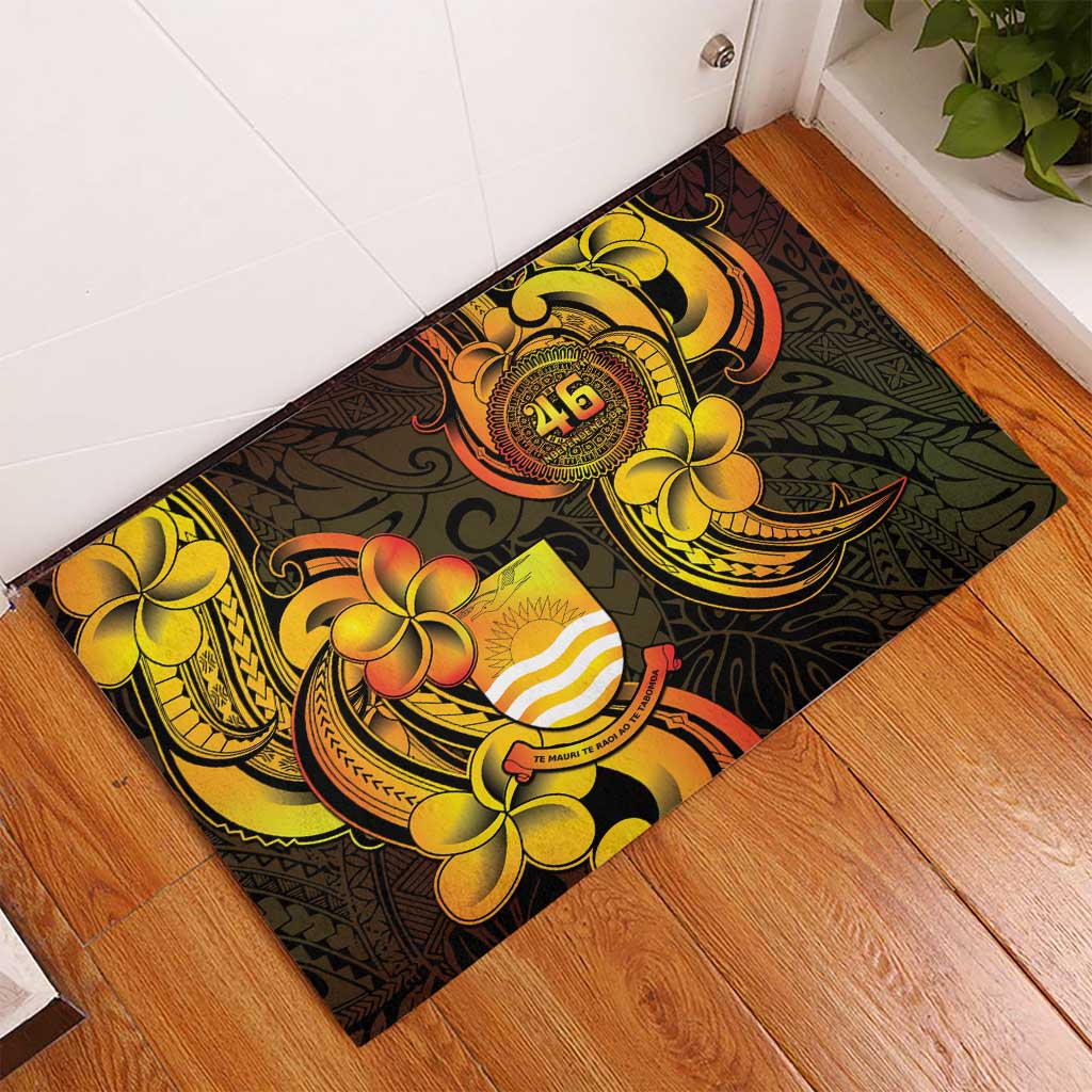 Personalised Kiribati Independence Day Rubber Doormat 46th Anniversary
