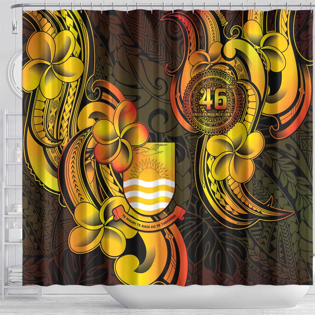 Personalised Kiribati Independence Day Shower Curtain 46th Anniversary