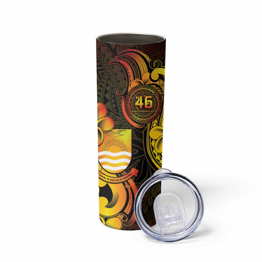 Personalised Kiribati Independence Day Skinny Tumbler 46th Anniversary