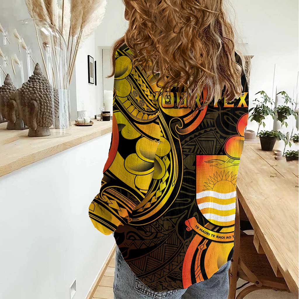 Personalised Kiribati Independence Day Women Casual Shirt 46th Anniversary