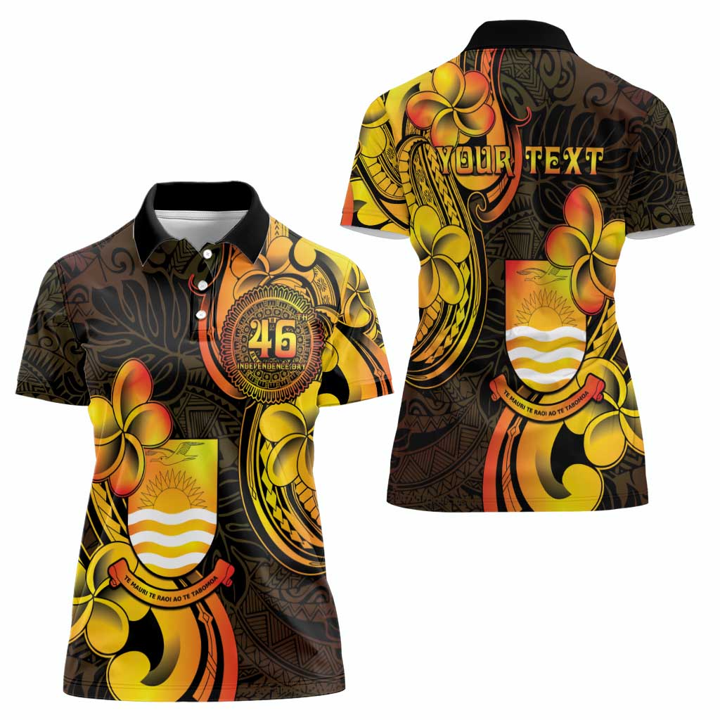 Personalised Kiribati Independence Day Women Polo Shirt 46th Anniversary