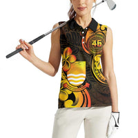 Personalised Kiribati Independence Day Women Sleeveless Polo Shirt 46th Anniversary