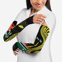 Vanuatu Penama Day Arm Sleeves Grunge Flag Style - Polynesian Pride