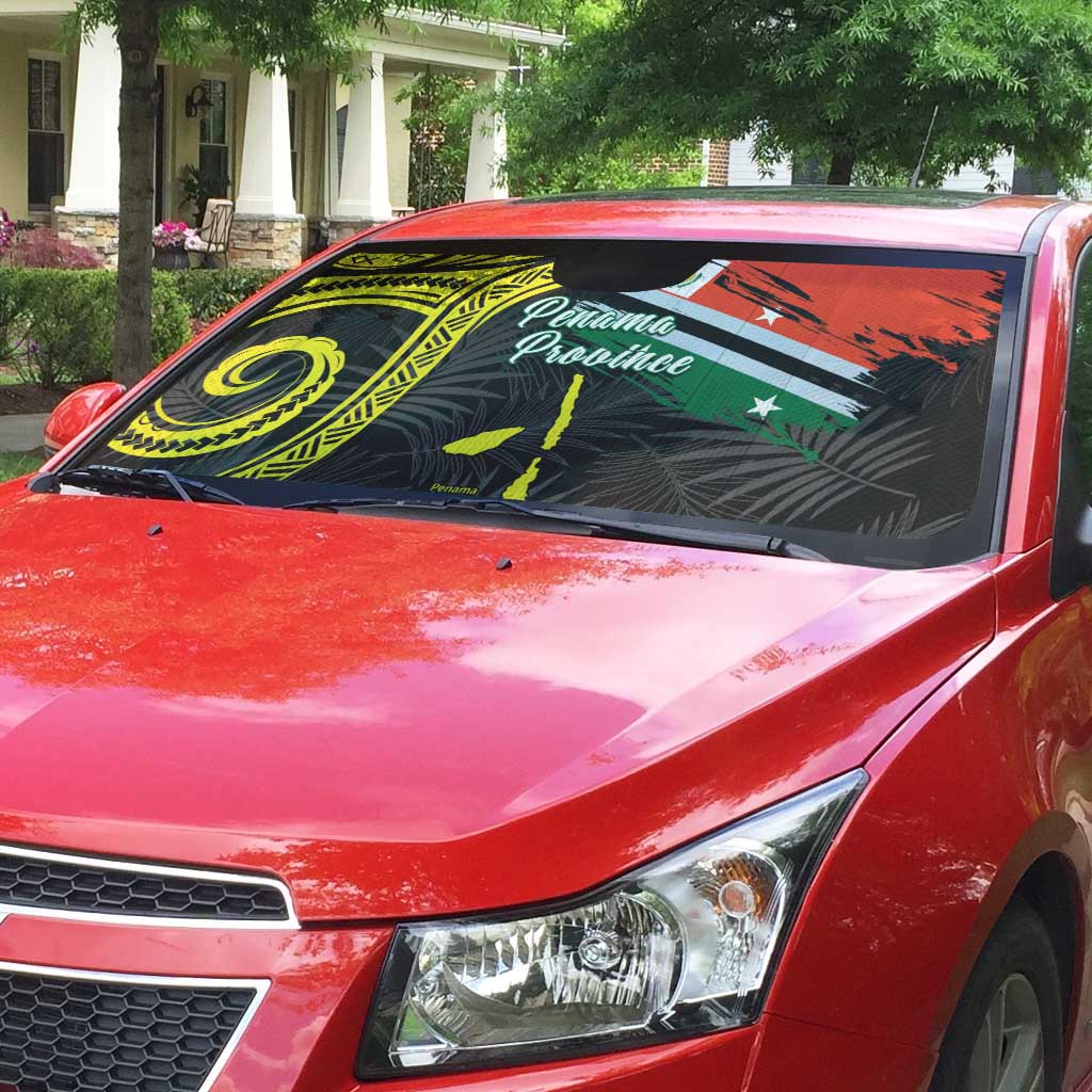 Vanuatu Penama Day Auto Sun Shade Grunge Flag Style - Polynesian Pride