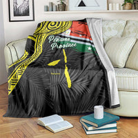 Vanuatu Penama Day Blanket Grunge Flag Style LT05 Black - Polynesian Pride
