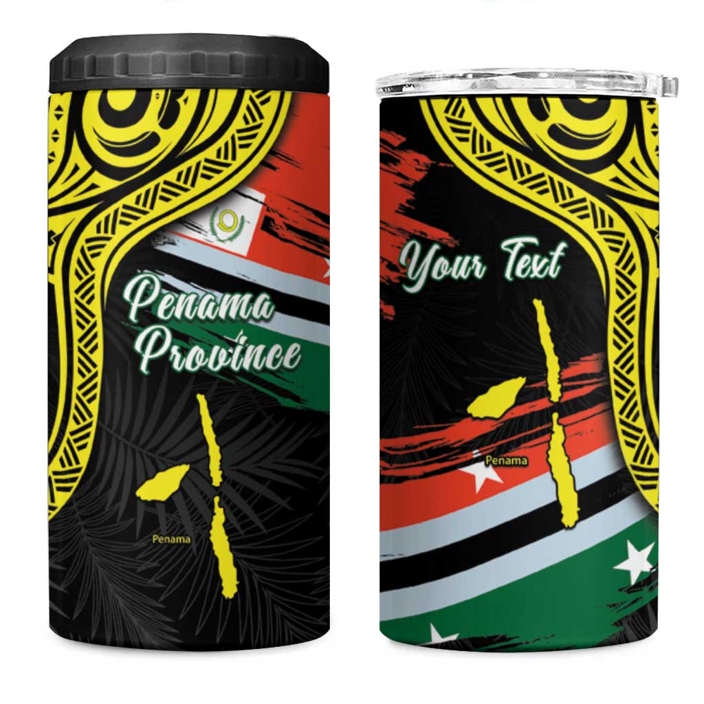 Personalised Vanuatu Penama Day 4 in 1 Can Cooler Tumbler Grunge Flag Style - Polynesian Pride