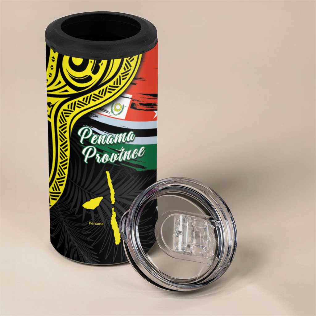 Personalised Vanuatu Penama Day 4 in 1 Can Cooler Tumbler Grunge Flag Style - Polynesian Pride